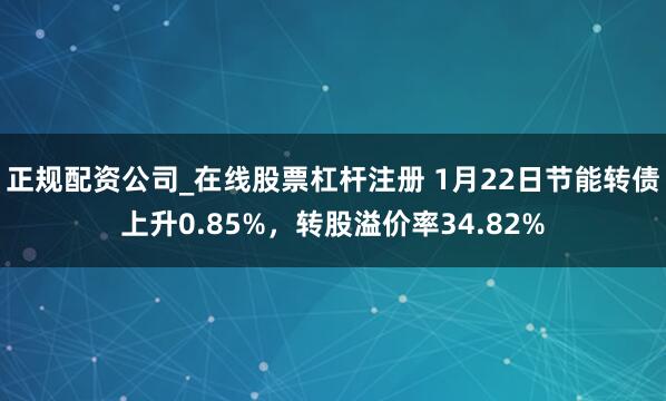 正规配资公司_在线股票杠杆注册 1月22日节能转债上升0.85%，转股溢价率34.82%